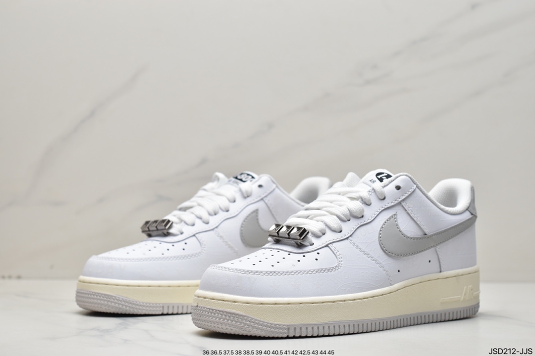 Nike Air Force 107 Premium ”Toll Free” White Gray 3M Reflective CJ1631-100