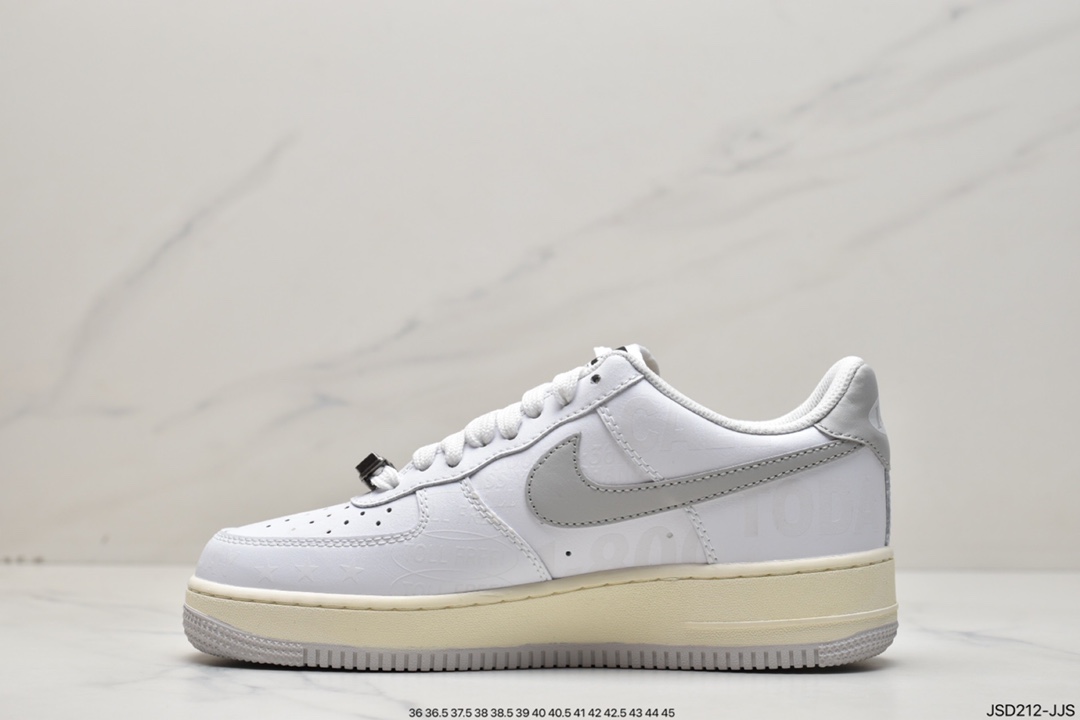 Nike Air Force 107 Premium ”Toll Free” White Gray 3M Reflective CJ1631-100