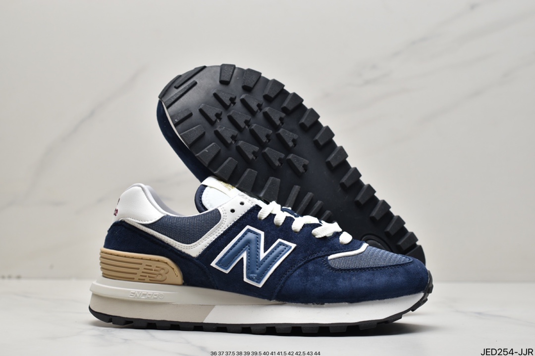 NB U574 Upgraded Series Low Top Retro Casual Sports Jogging Shoes ”Navy Blue and White” U574LGBB