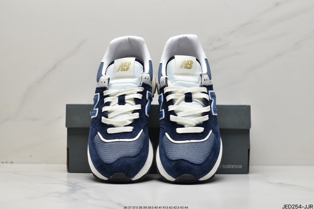 NB U574 Upgraded Series Low Top Retro Casual Sports Jogging Shoes ”Navy Blue and White” U574LGBB