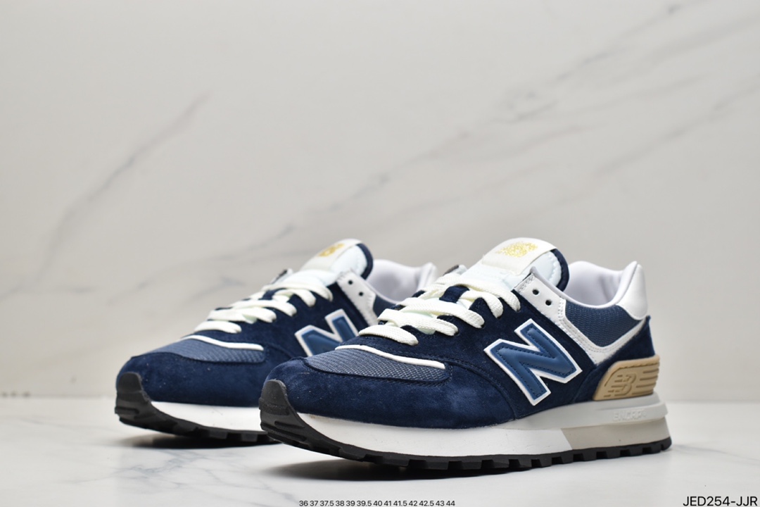 NB U574 Upgraded Series Low Top Retro Casual Sports Jogging Shoes ”Navy Blue and White” U574LGBB