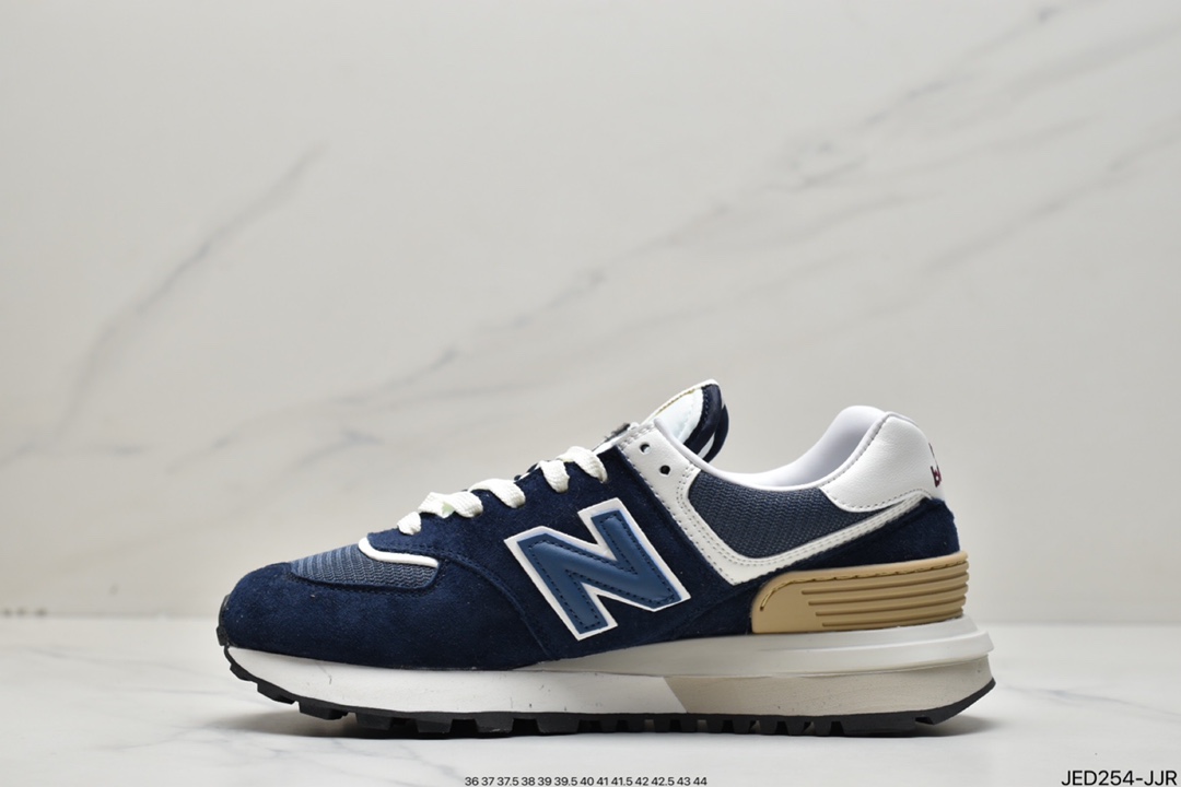 NB U574 Upgraded Series Low Top Retro Casual Sports Jogging Shoes ”Navy Blue and White” U574LGBB