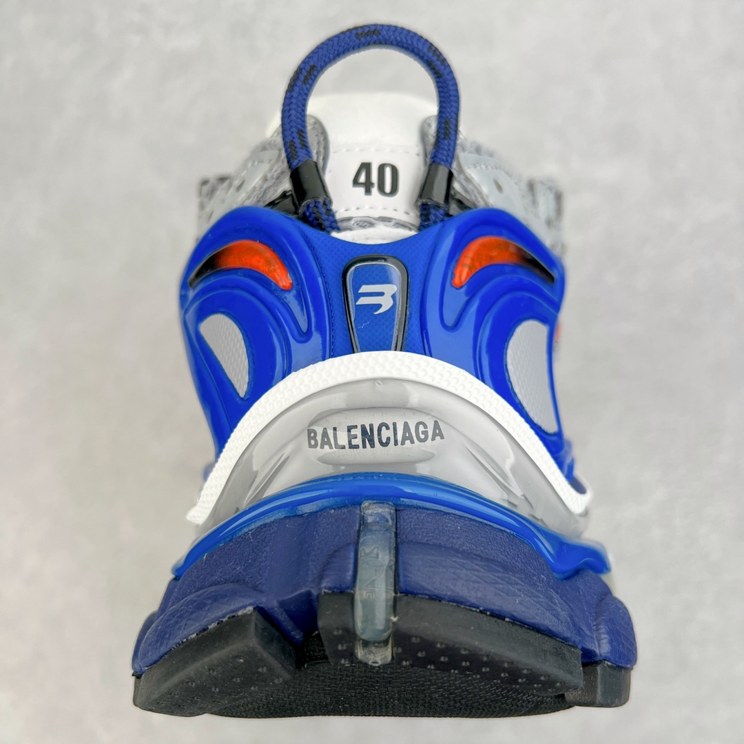 图片[8]-＃VG零售版 BALENCIAGA Runner Sneaker 巴黎世家七代慢跑系列低帮复古野跑潮流运动鞋老爹鞋 尼龙和网布材质 磨损效果 鞋头边缘印有尺码 背面浮印尺码 外侧印有跑者徽标 鞋舌刺绣 Balenciaga 品牌标识 鞋跟背面 Balenciaga品牌标识 材质采用65%聚氨酯、35%聚酯纤维 全新 Runner 鞋型轮廓借鉴于 2000 年初的复古线条 搭载大网眼面料制成鞋面基础，由粉色、白色尼龍与橡胶质地覆盖鞋面诠释线条感 当中透过几道手缝线与折损痕更是精准的掌握历经时间淬炼的破旧痕迹 延续其手法至鞋领、鞋跟、鞋带、中底等部分均饰有破损及脏污之貌 尤其是鞋领处与鞋带孔眼条更是采用不规则做旧技术将内容物泡棉随机露出 尺码：35 36 37 38 39 40 41 42 43 44 45 46-选品中心