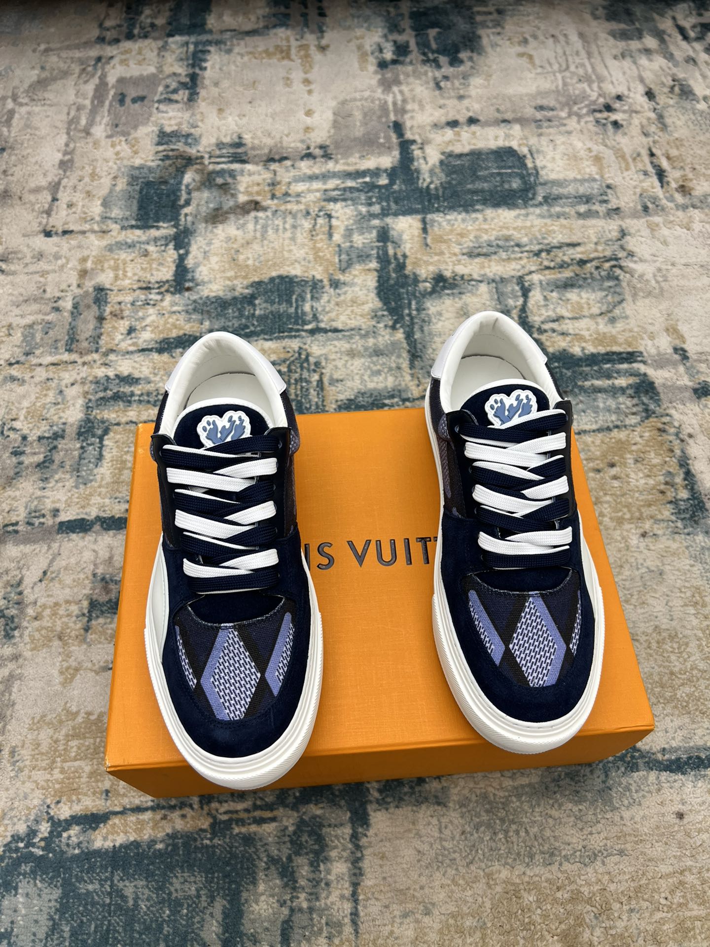 Louis Vuitton Sneakers Casual Shoes Men Cowhide Rubber Casual