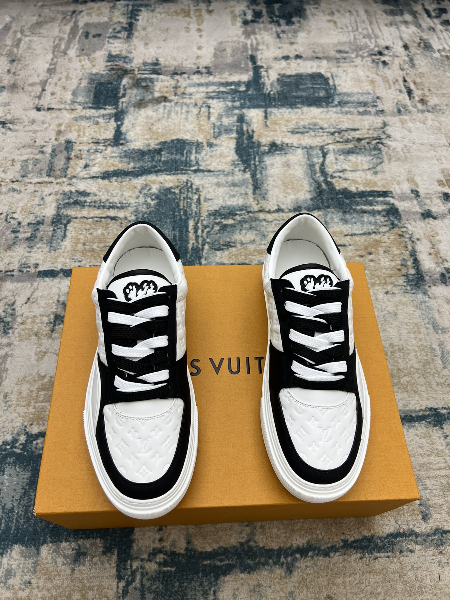 Louis Vuitton Sneakers Casual Shoes Men Cowhide Rubber Casual