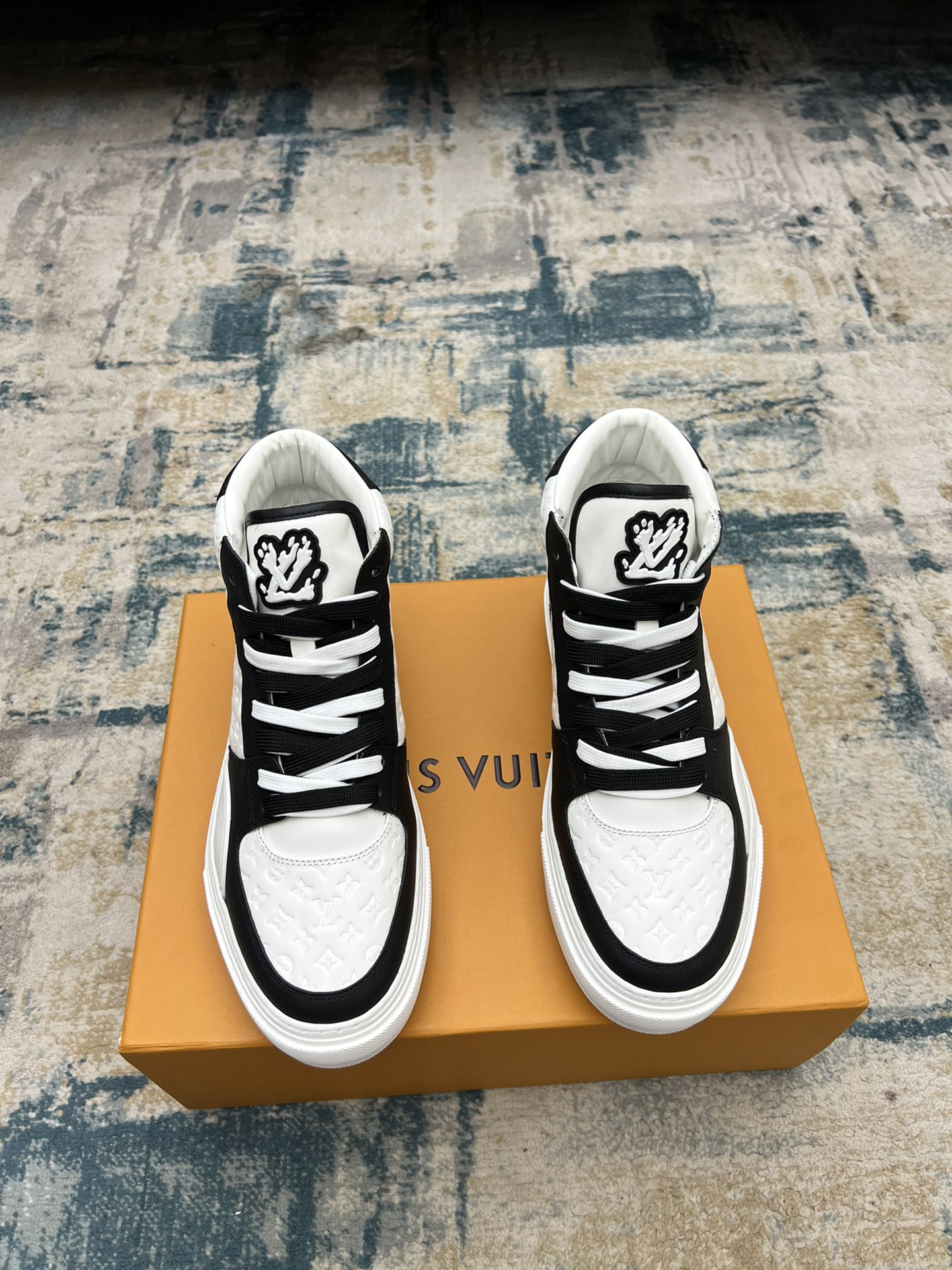 Knockoff
 Louis Vuitton Sneakers Casual Shoes Buy 2023 Replica
 Men Cowhide Rubber High Tops
