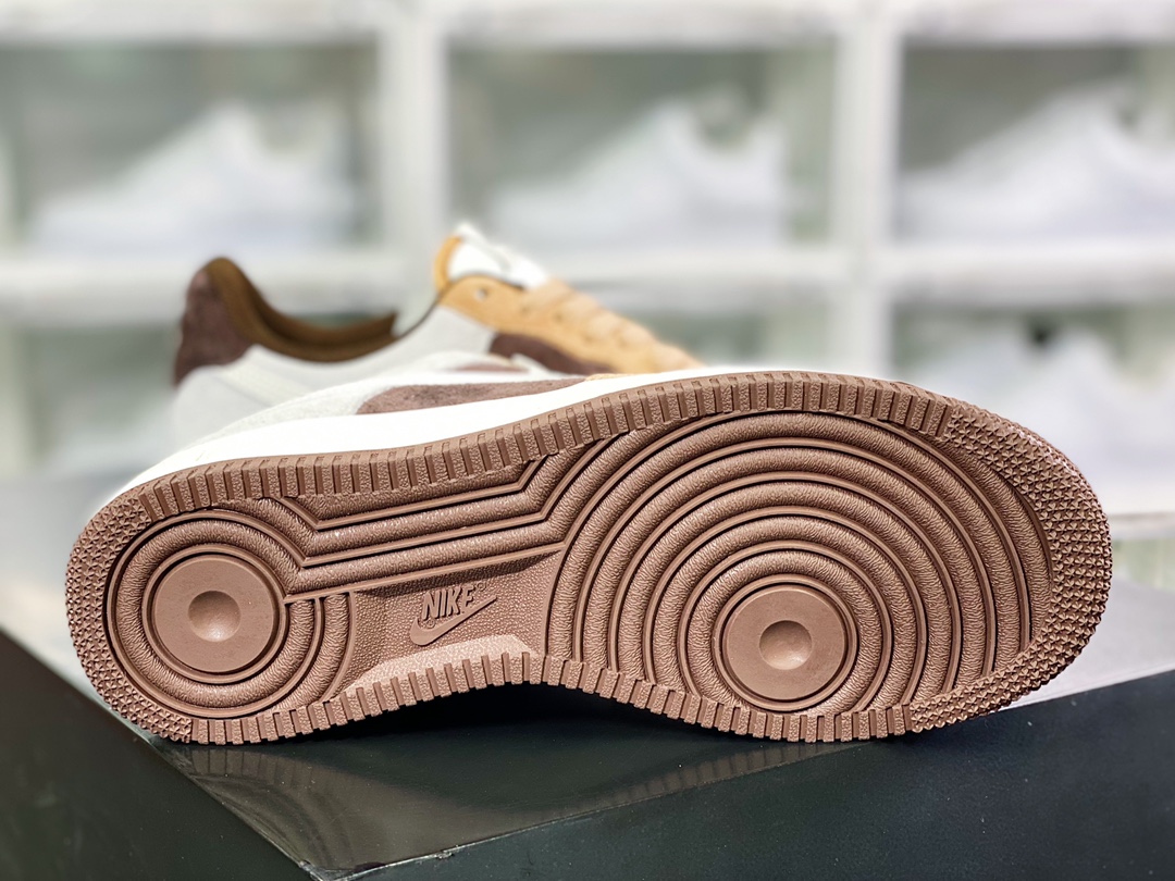 240 Air Force 1′07 Low”Milk Tea/Coffee Brown/Grey”空军一号“麂皮拼接奶茶黄咖啡棕灰”BL3099-233