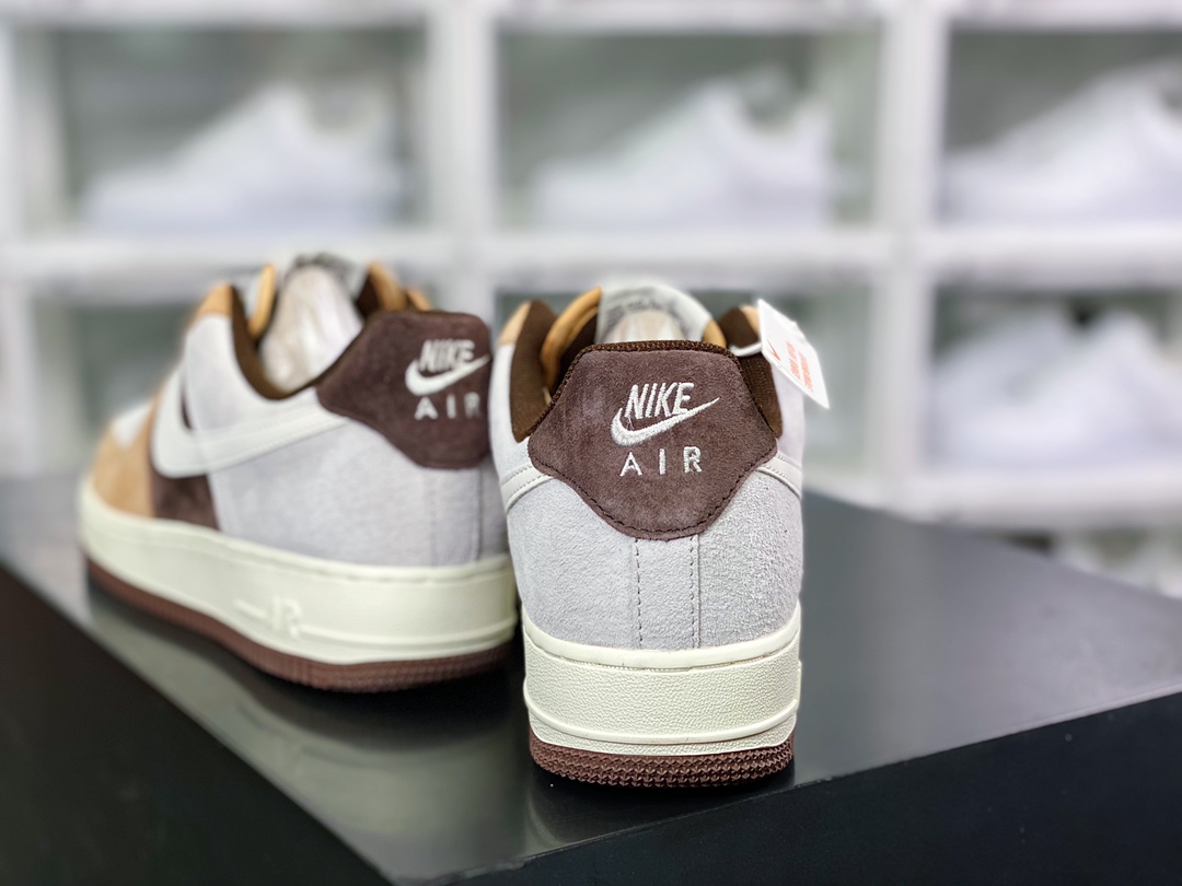 240 Air Force 1′07 Low”Milk Tea/Coffee Brown/Grey”空军一号“麂皮拼接奶茶黄咖啡棕灰”BL3099-233
