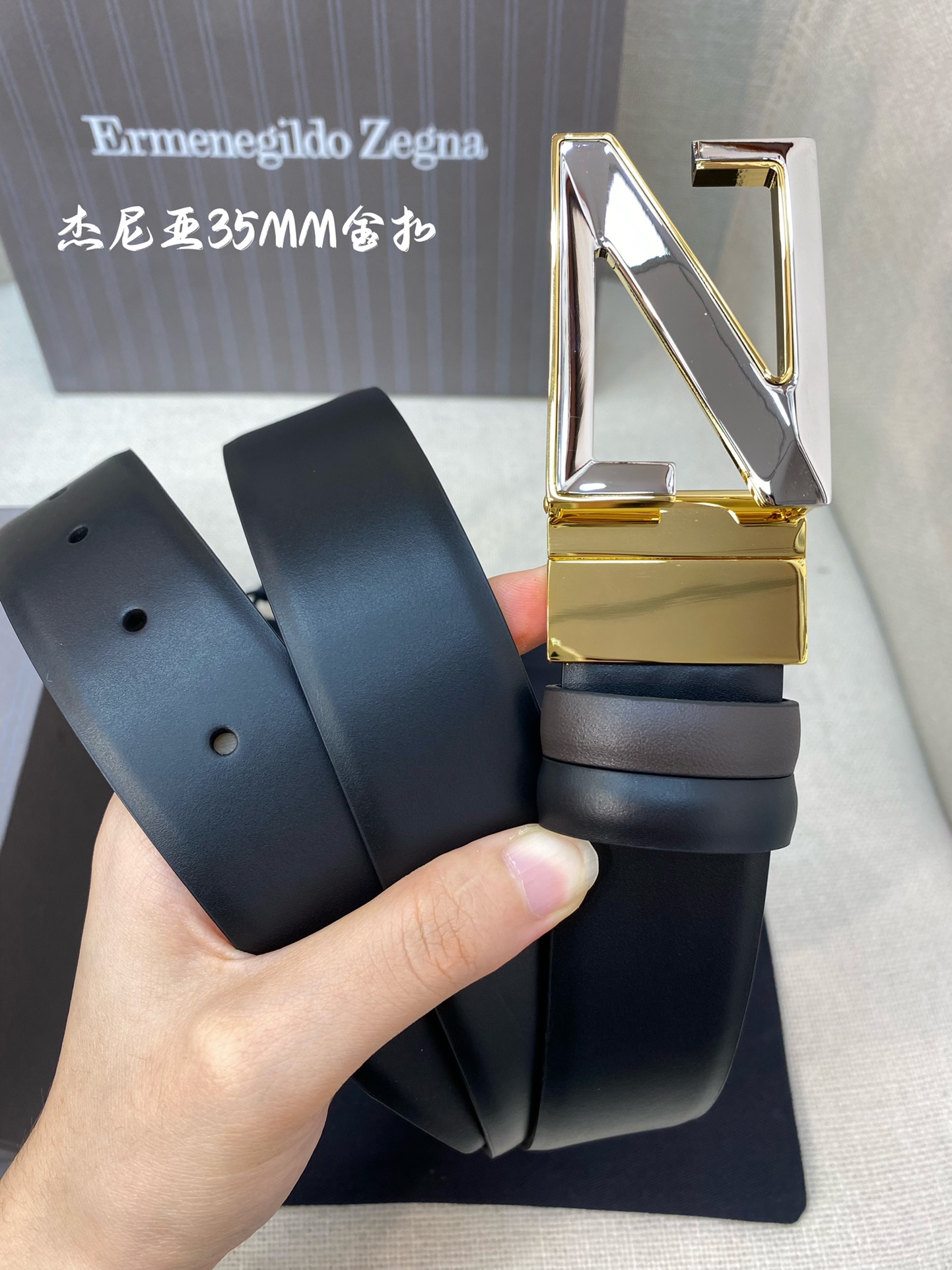Tailor-Made 35MM Calf Skin Belt with Unique Design and Soft Hand - 图片 4