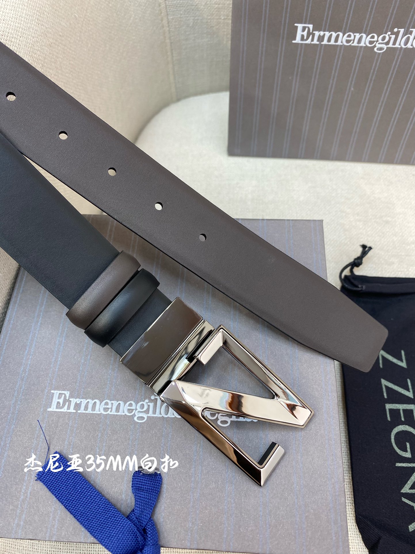 Unique Design Process: 35MM Imported Calf Skin Male Belt with Tailor-Made Soft Hand - 图片 6