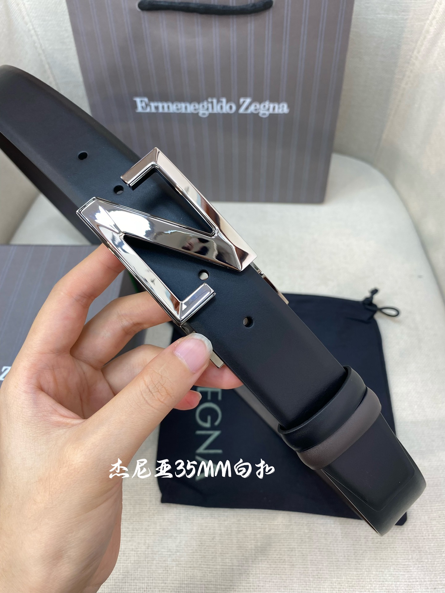 Unique Design Process: 35MM Imported Calf Skin Male Belt with Tailor-Made Soft Hand - 图片 5