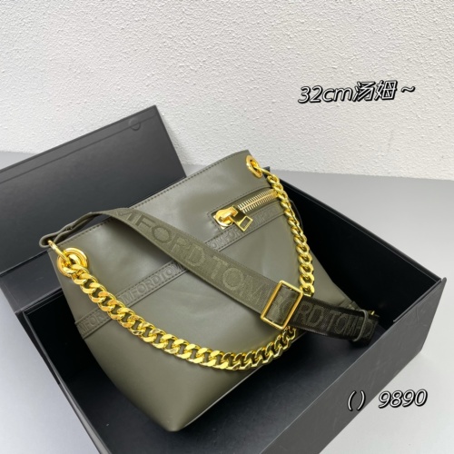 Tom Ford Embossed Logo Shoulder Bag with Gold Hardware 1 Tom Ford Embossed Logo Shoulder Bag with Gold Hardware