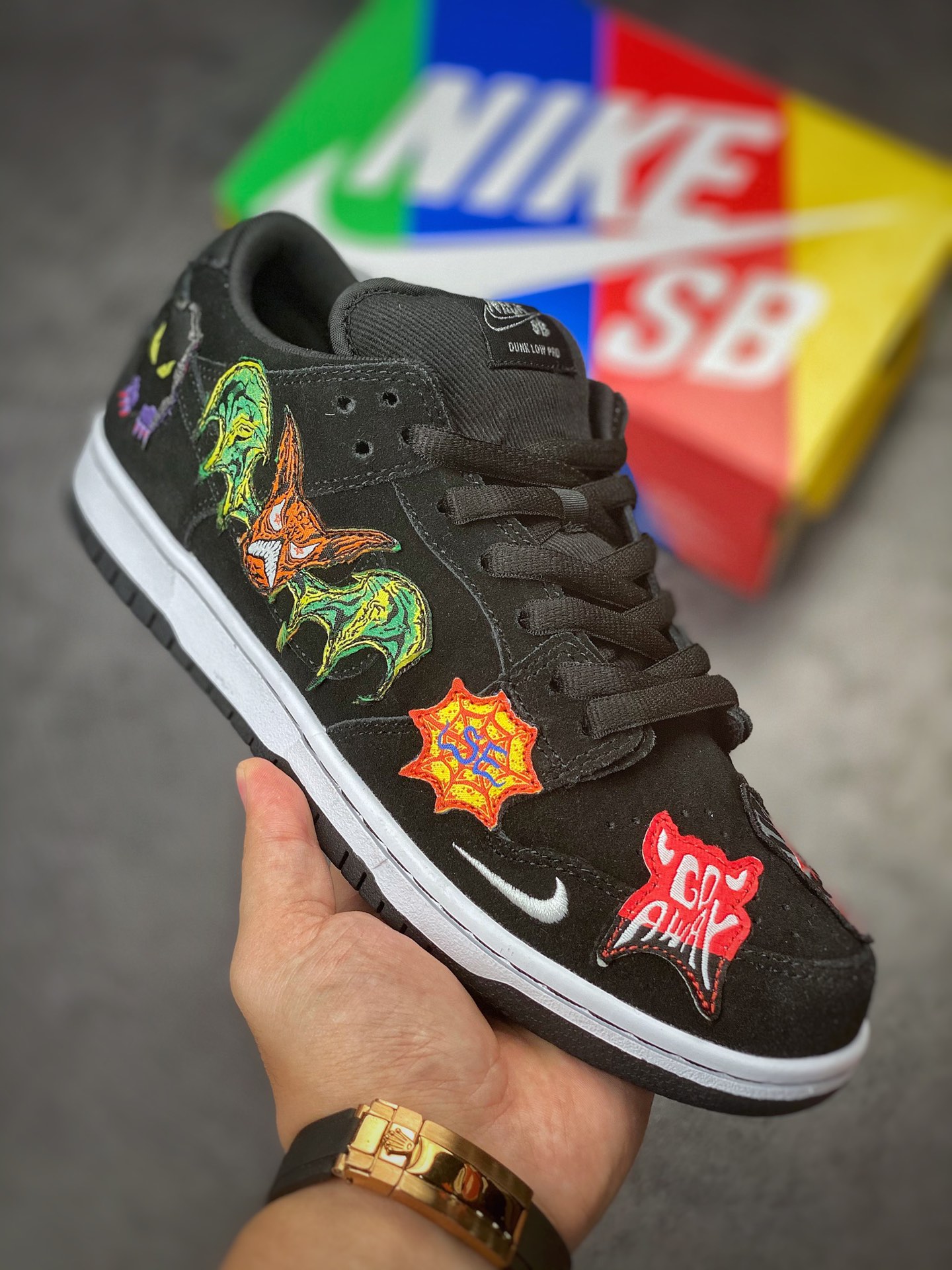 Neckface x Nike SB Dunk Low 黑色 万圣节 DQ4488-001