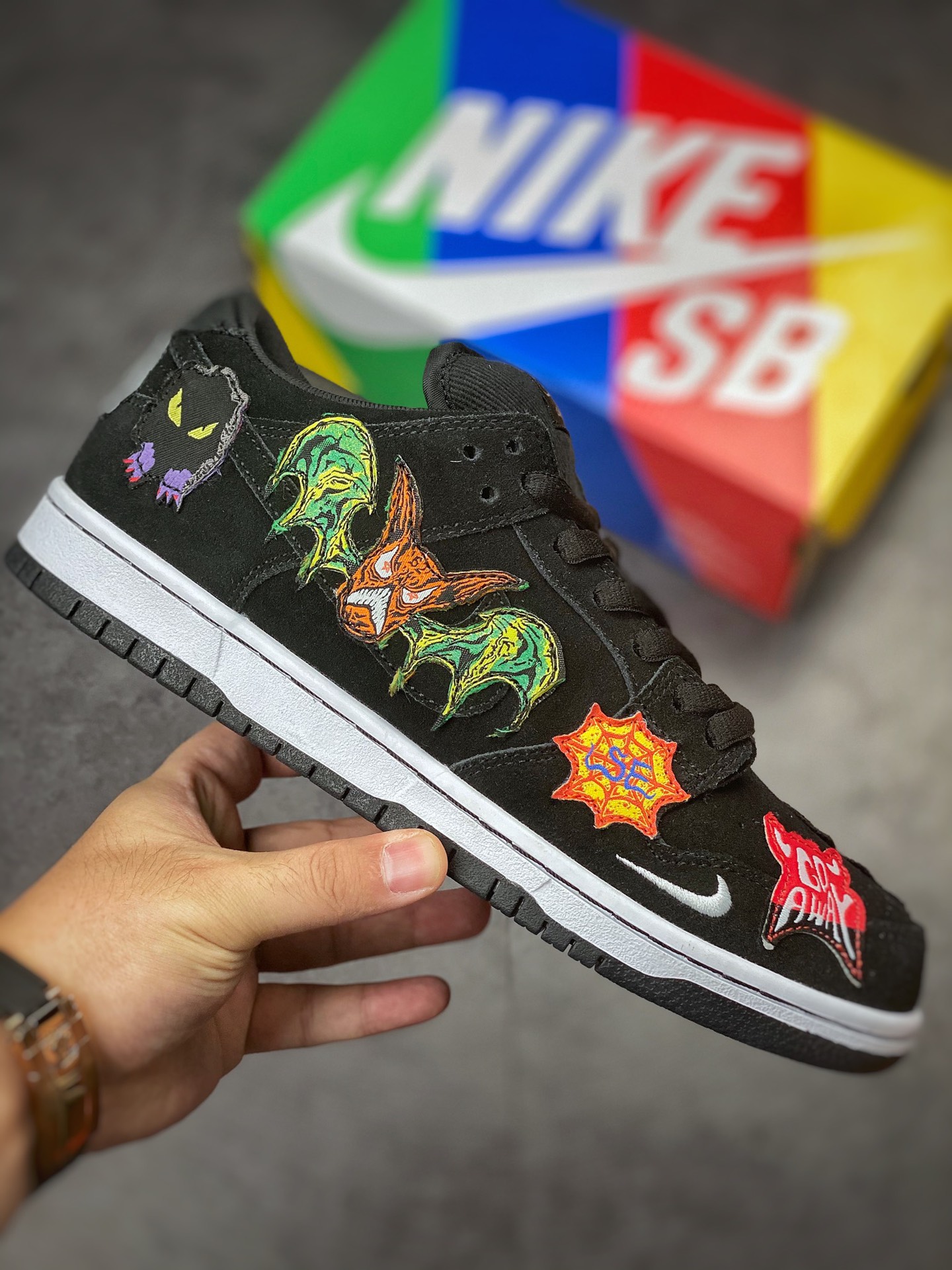 Neckface x Nike SB Dunk Low 黑色 万圣节 DQ4488-001