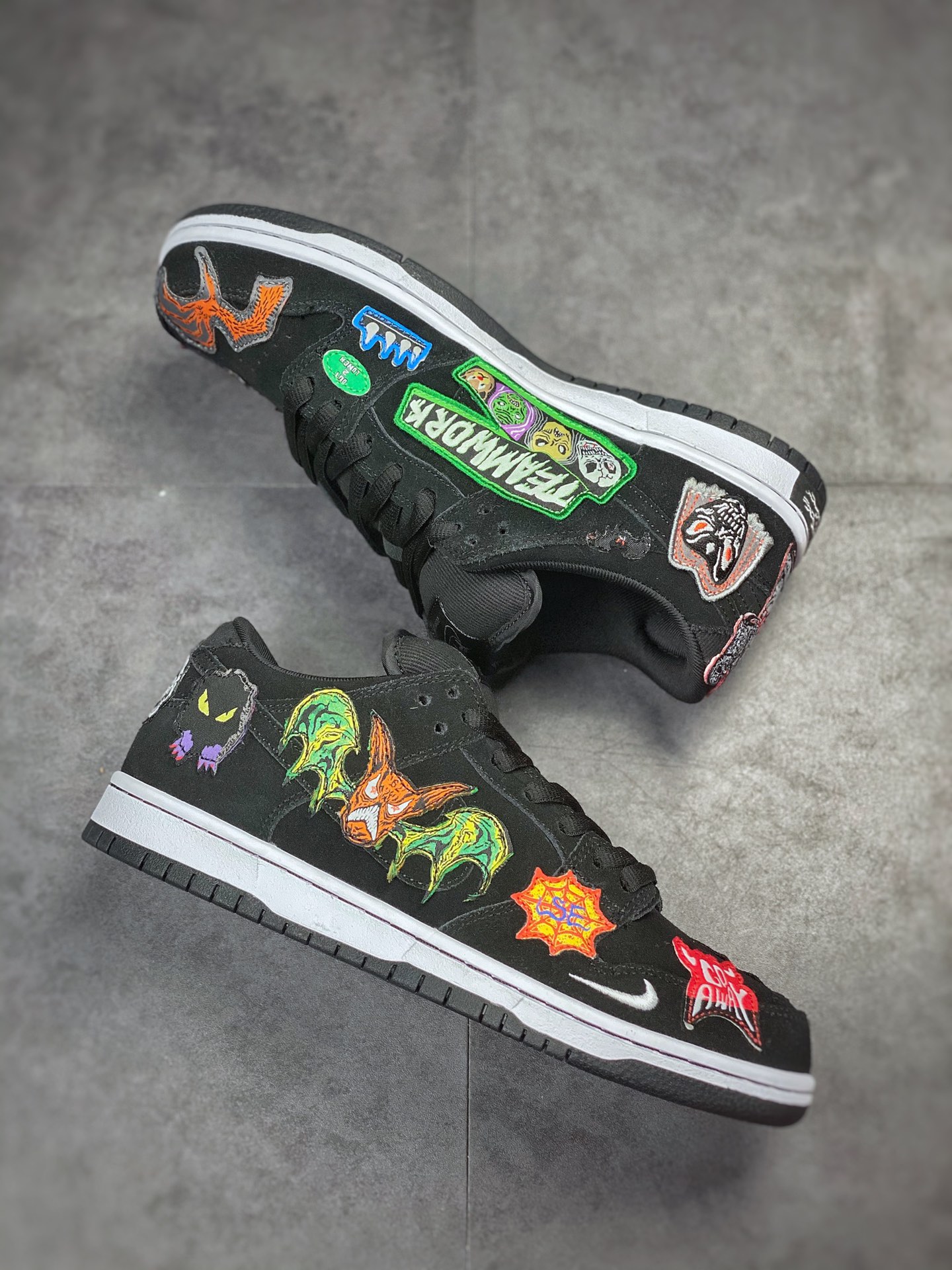 Neckface x Nike SB Dunk Low 黑色 万圣节 DQ4488-001