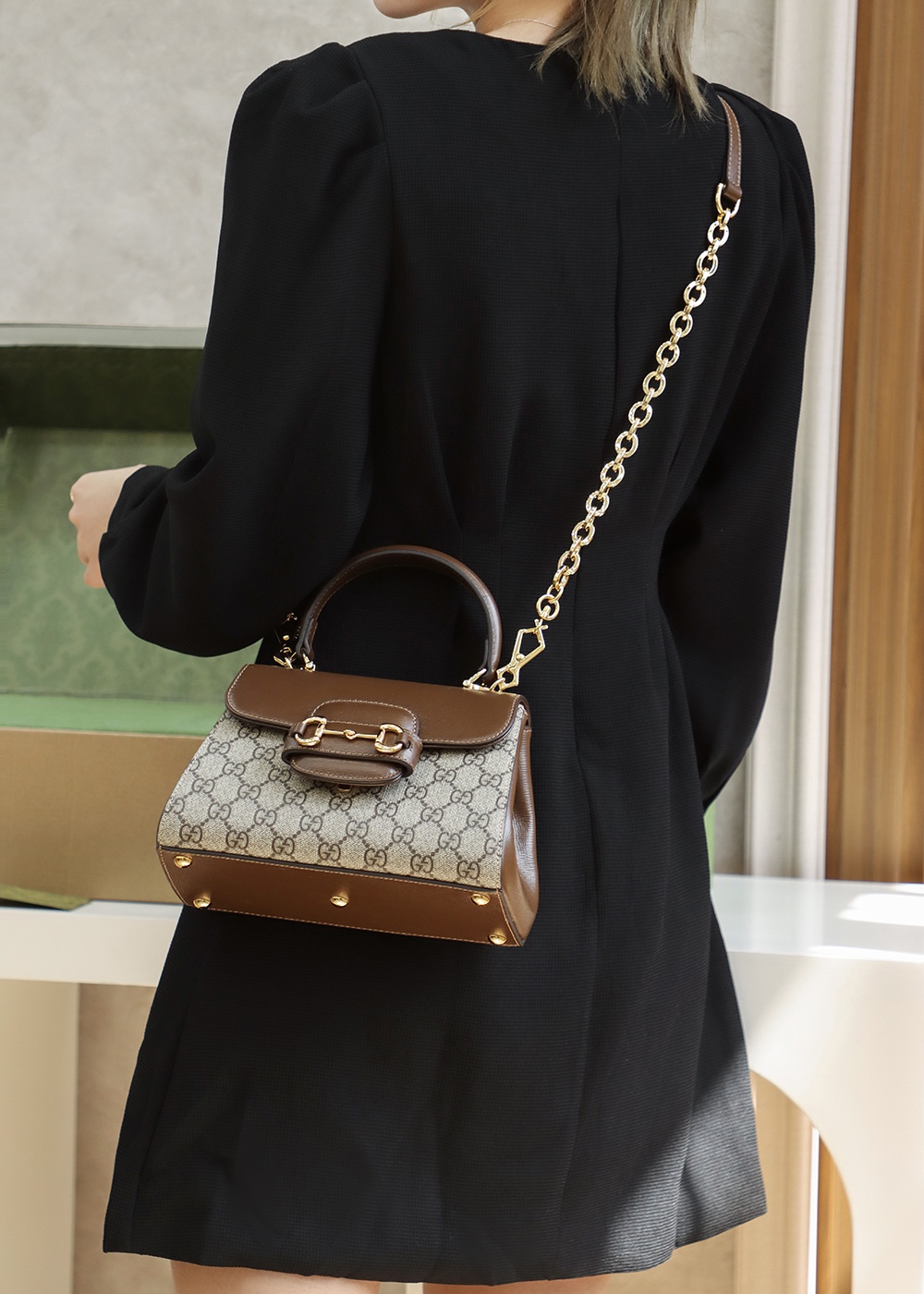 Gucci Horsebit 1955系列手提包 703848 9AAAJ 8563