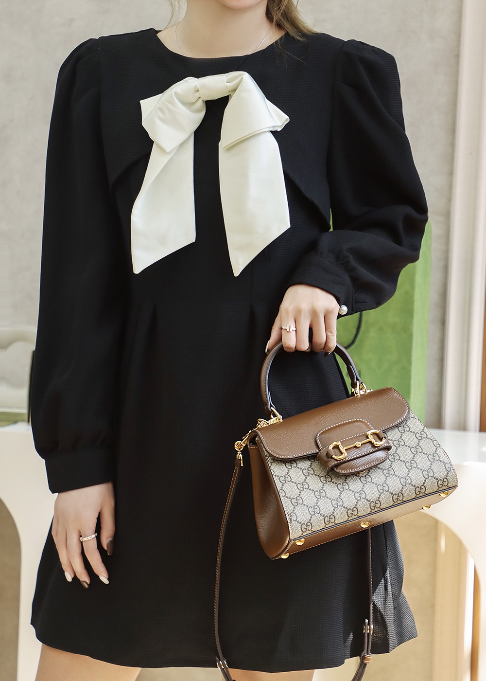 Gucci Horsebit 1955系列手提包 703848 9AAAJ 8563