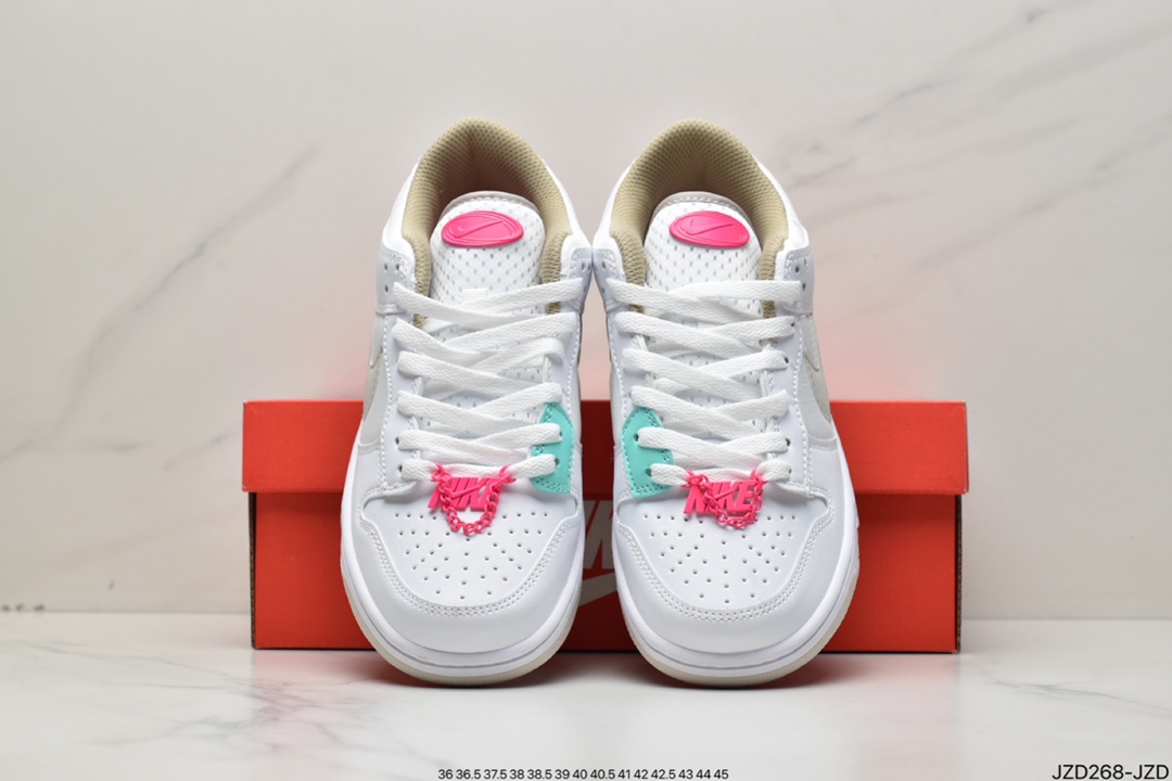 Nike Dunk Low Retro street dance series white powder shoe buckle DX6060-121