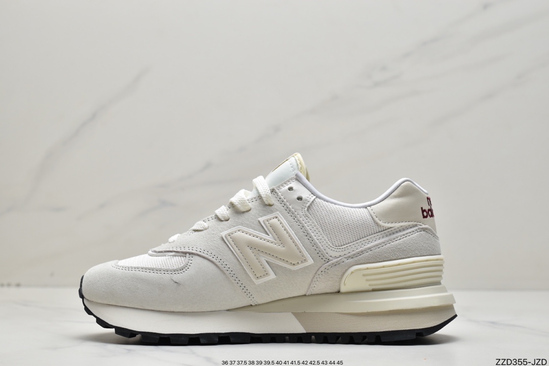 New Balance U574 Upgraded Edition Series Low Top Retro Casual Sports Jogging Shoes ”Off-White” U574LGE1