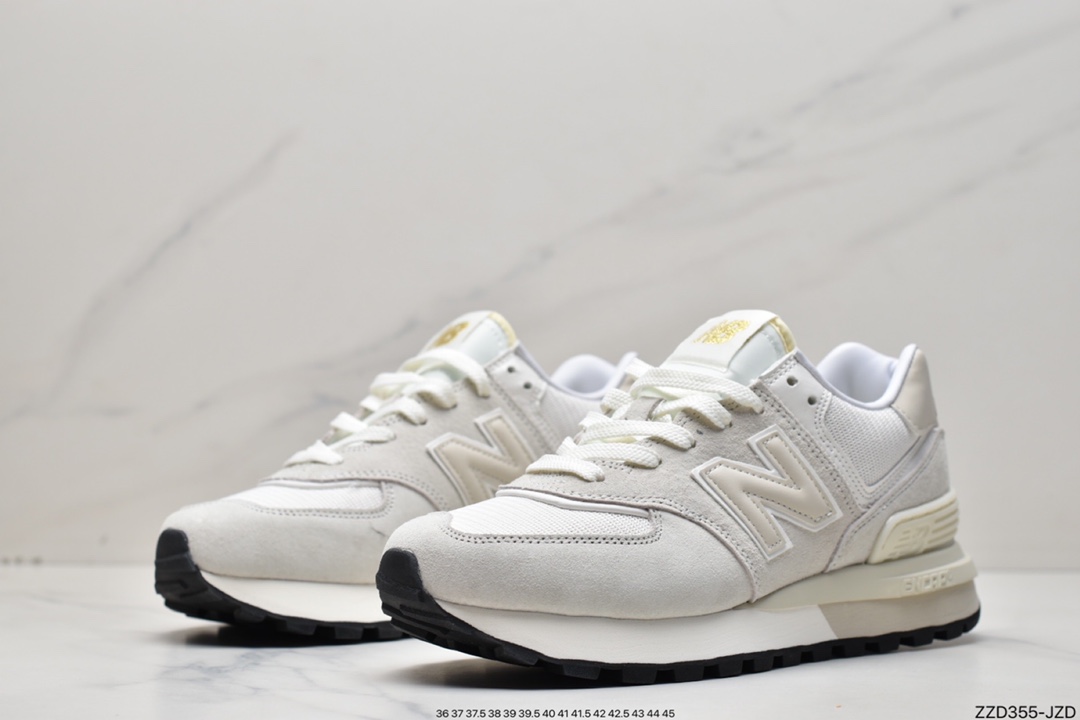 New Balance U574 Upgraded Edition Series Low Top Retro Casual Sports Jogging Shoes ”Off-White” U574LGE1