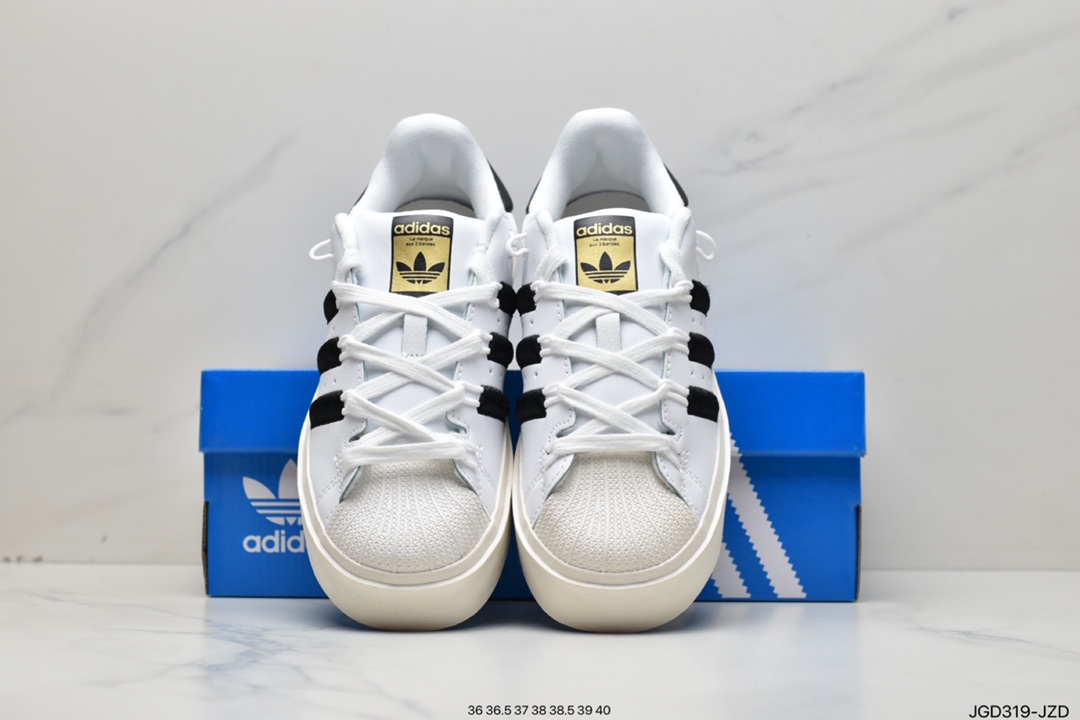 180 阿迪达斯Adidas Superstar Ayoon W 改良轻量版贝壳头系列加厚增高低帮GY5250