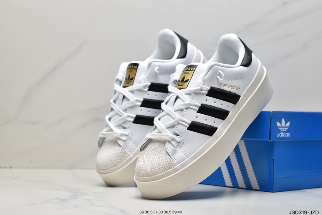 180 阿迪达斯Adidas Superstar Ayoon W 改良轻量版贝壳头系列加厚增高低帮GY5250