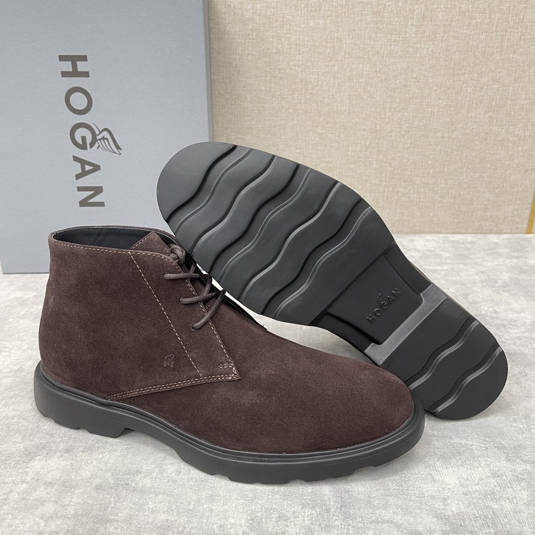 Hoga*/霍-根新品中帮靴绒面和皮