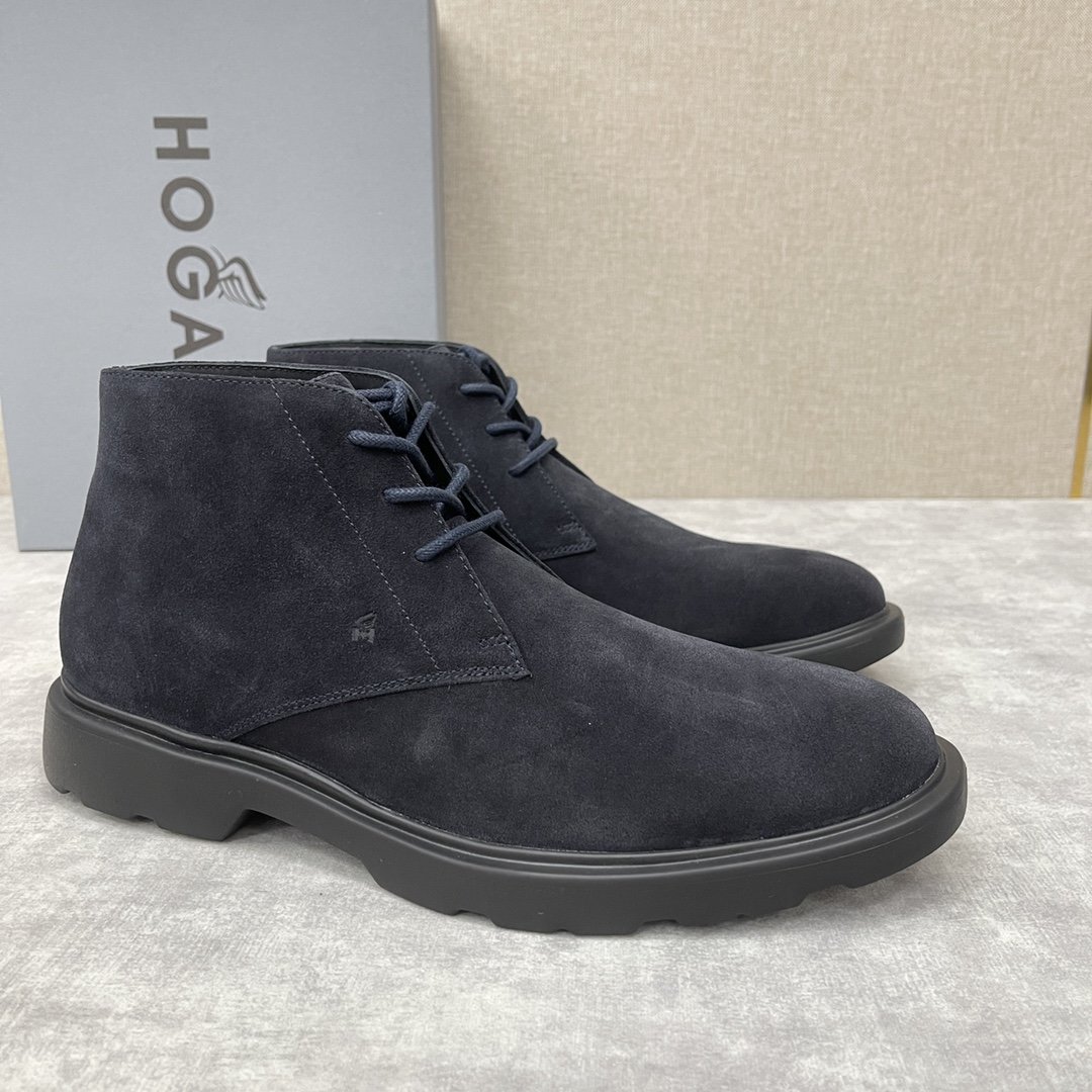 Hoga*/霍-根新品中帮靴绒面和皮