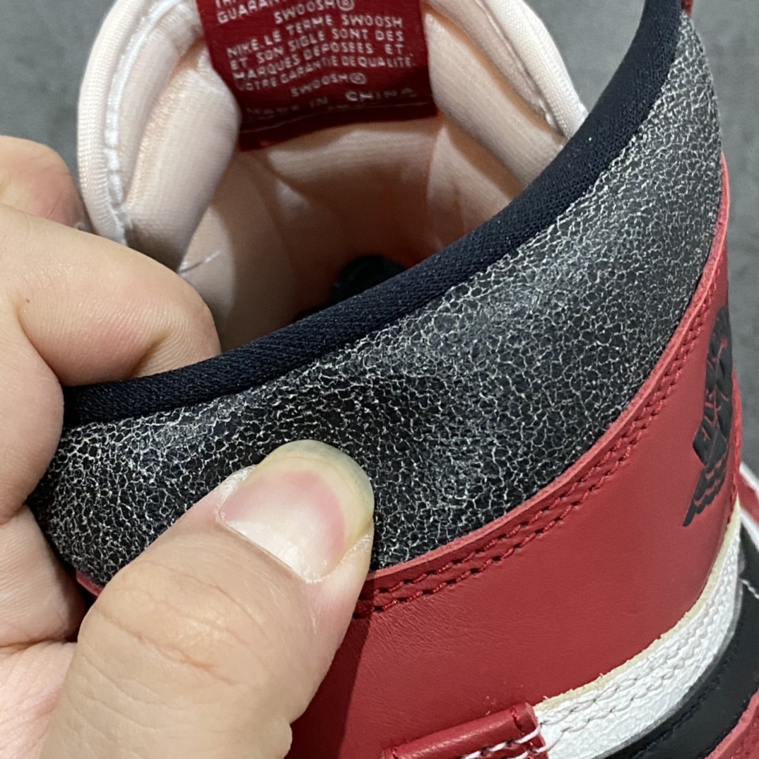 图片[9]-Air Jordan 1 OG Lost&Found AJ1复刻做旧芝加哥。DZ5485-612 莞顶纯原纯原版终于出货💪🏻 终于等到你[得意]，就是为了等原厂皮料拖了这么久出货！全新纸板刀磨（对比其他的Aj1配色，此配色很多地方有改动），原厂皮料打造，正确原厂配件（卡片和包装纸以及鞋盒），区别市面各种先行错版本！个人认为在ljr未出货之前，此版本无可匹敌💪🏻 尺码：40.5-47.5-选品中心