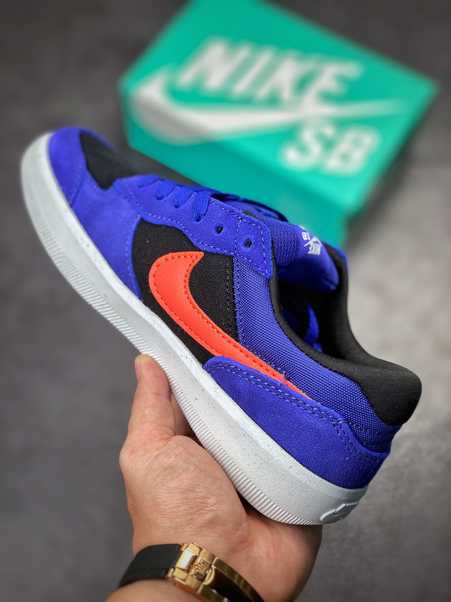 Nike SB Forcce 58 蓝黑橙 复古休闲男女板鞋 CZ2959-404