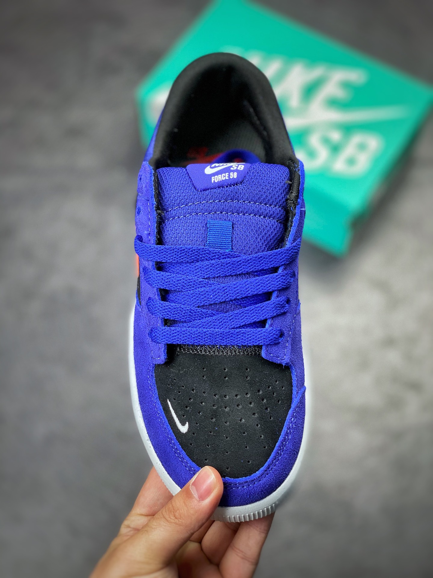 Nike SB Forcce 58 蓝黑橙 复古休闲男女板鞋 CZ2959-404