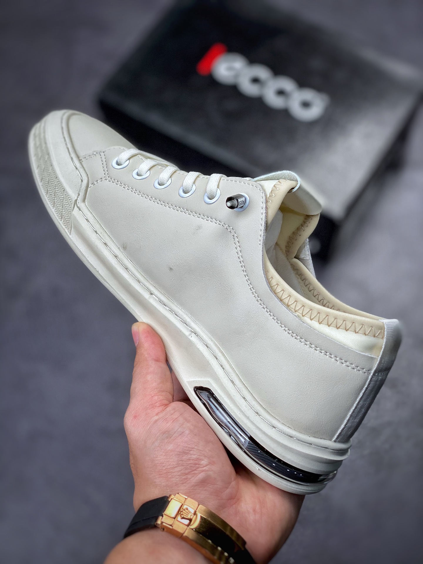 ECCO Aibu Huang Jingyu same casual leather shoes