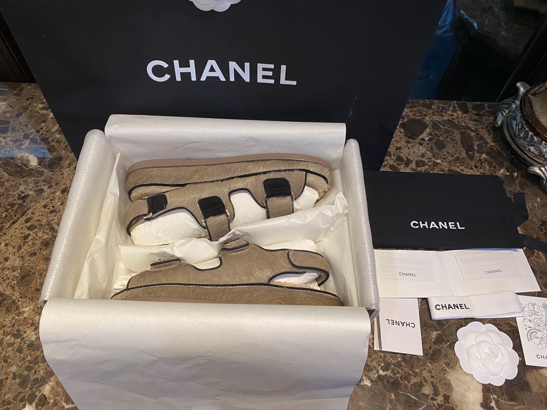 Chanel AAAAA+
 Shoes Sandals Brown Horsehair
