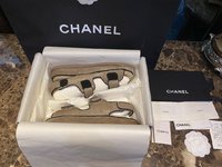 Chanel Shoes Sandals Brown Horsehair
