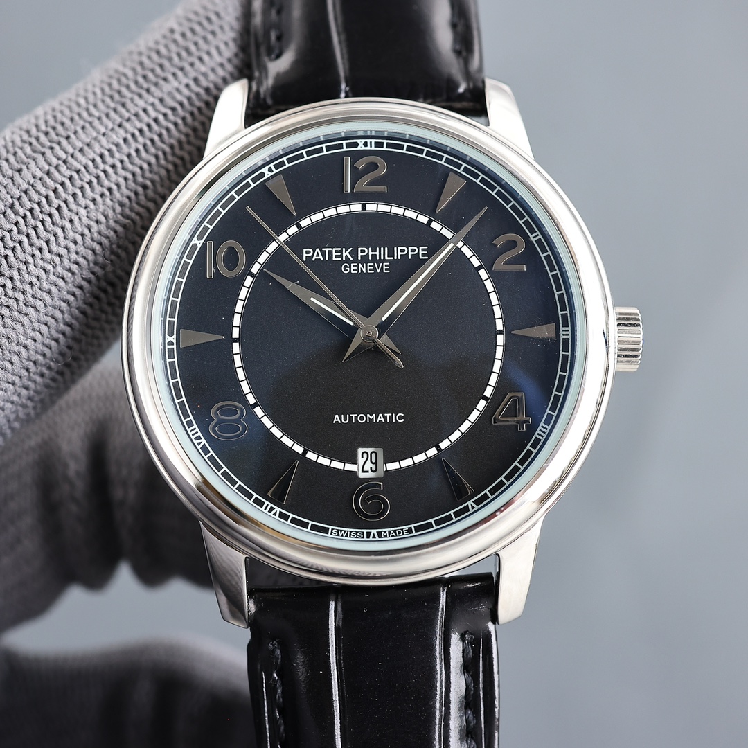 NO:147109,Platinum Rose [Latest Hot Model of Masterpiece] Patek Philippe PATEK PHILIPPE Highest Version Highest Automatic Watch! Men's watch is simple and atmospheric. 40mm diameter, 316 stainless steel case, equipped with original imported fully automatic mechanical movement (zero rework), wear-resistant and scratch-resistant sapphire glass, imported Italian calfskin, original quality pin buckle, super waterproof function. Retro style, lasting charm, high-end luxury, a must-have for gentlemen, patek philippe, cowhide19860909白金玫【最新力作热门款】百达翡丽 PATEK PHILIPPE 最高版本高级自动腕表！男士腕表简单不失大气 40mm表径,316精钢表壳,搭载原装进口全自动机械機芯（零返修）,耐磨抗刮蓝宝石玻璃,进口意大利小牛皮,原装品质针扣,具备超强防水功能 复古风格,恒久魅力,高档奢华,绅士必备,,patek philippe,cowhide,Watch