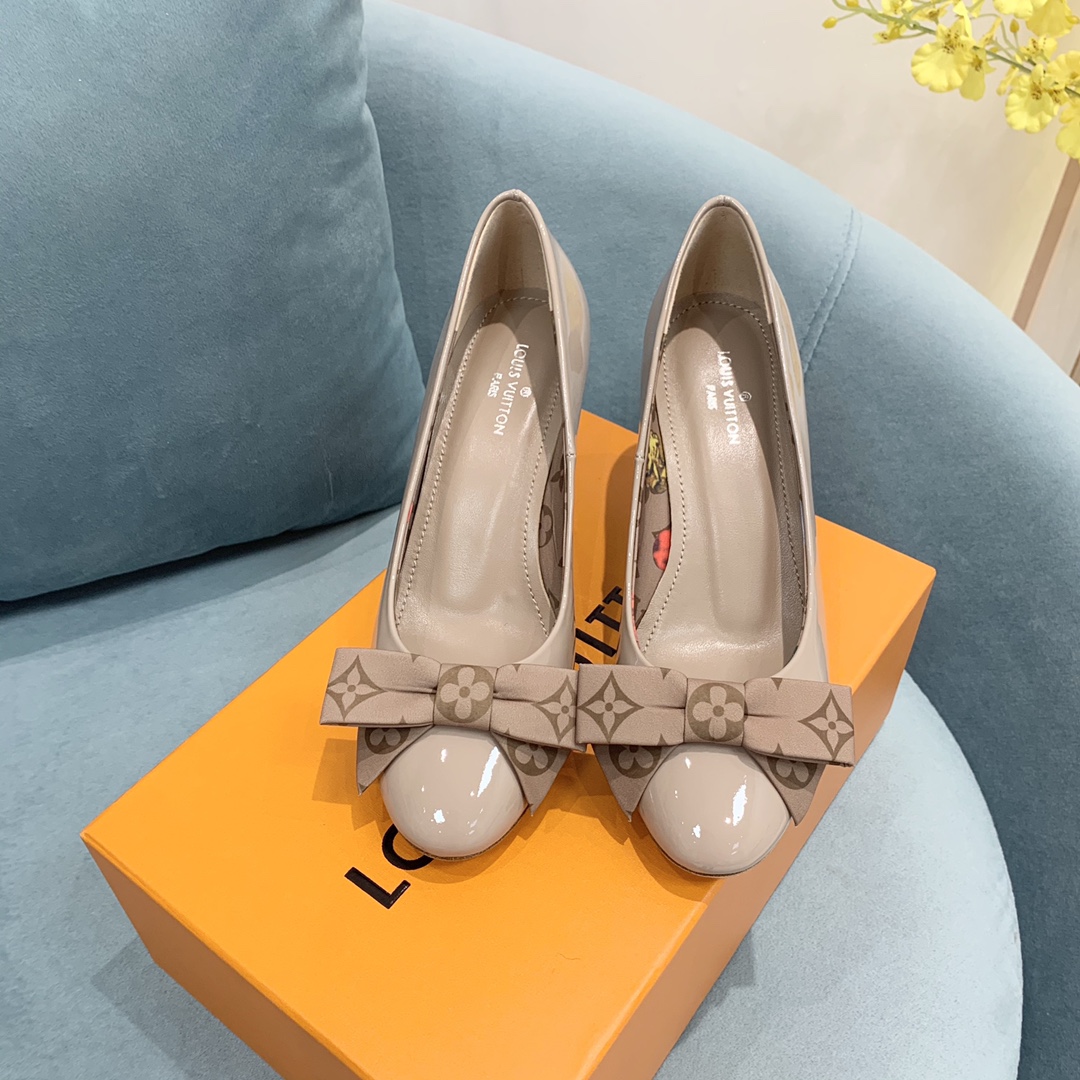 Louis Vuitton Shoes High Heel Pumps Fake Cheap best online
 Printing Genuine Leather Nylon Patent Sheepskin