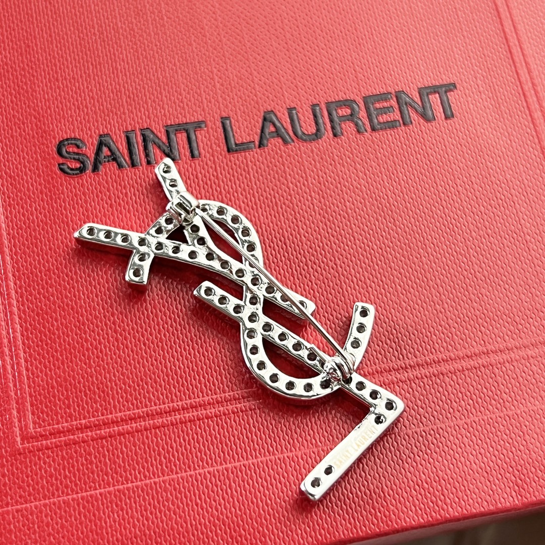 Saint Laurent圣罗兰YSL满钻胸针