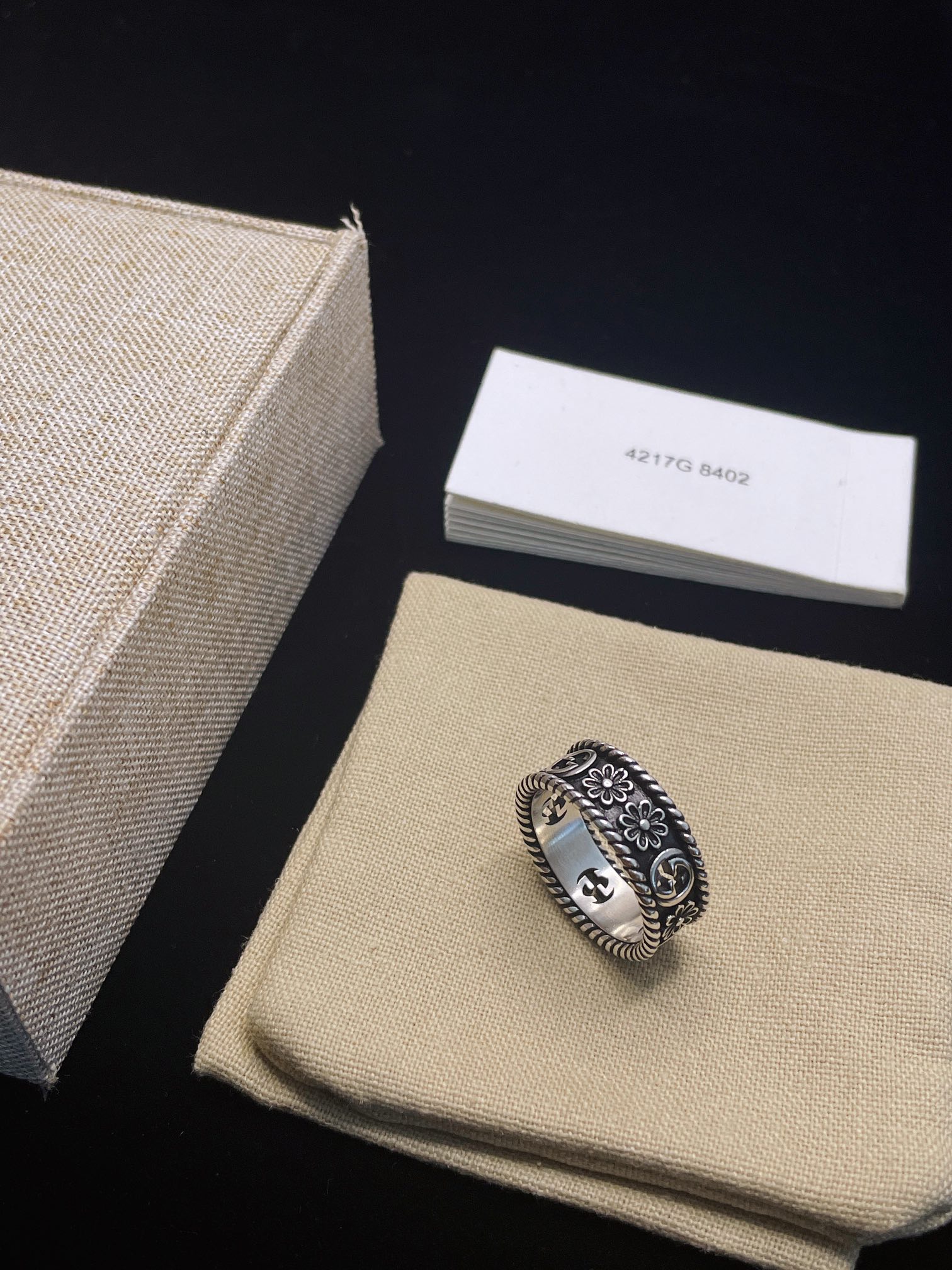 NO:106509,Gucc* Retro Daisy Flower Ring Size12#-24#, jewelry boutique, gucci,ring19860909Gucc*复古雏菊花朵戒指 Size12#-24#,饰品精品,gucci,ring,Jewelry