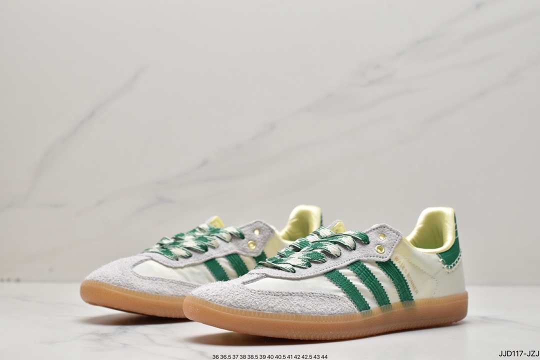 Jointly take the British designer brand Wales Bonner x Adidas Originals Samba Samba shoes ”Mi White Green” GY4344