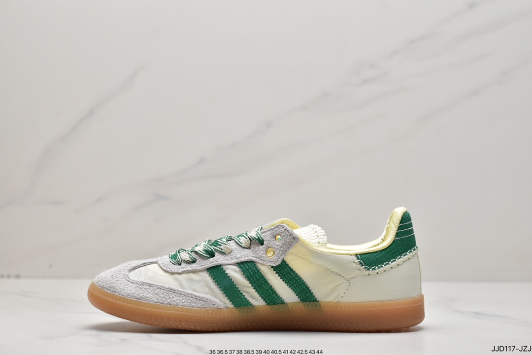 Jointly take the British designer brand Wales Bonner x Adidas Originals Samba Samba shoes ”Mi White Green” GY4344