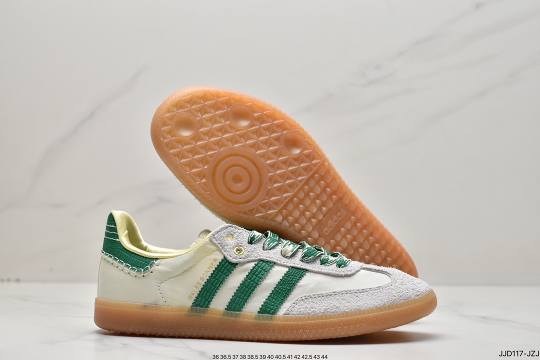 Jointly take the British designer brand Wales Bonner x Adidas Originals Samba Samba shoes ”Mi White Green” GY4344