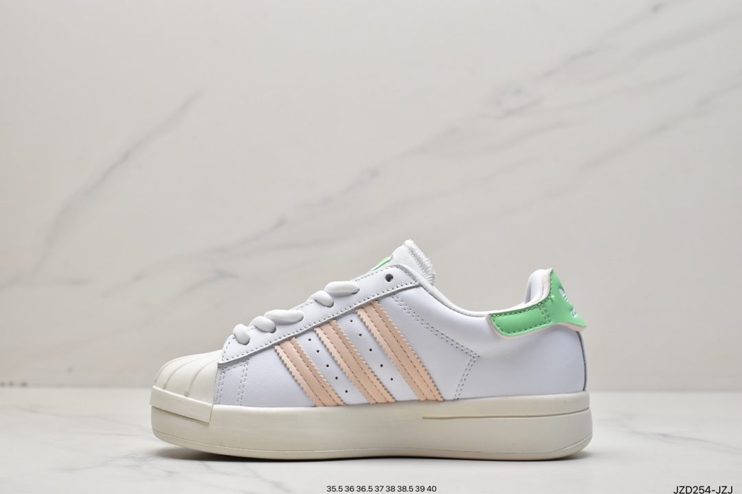 Adidas clover SAMBA OG men's and women's retro pure white sports casual shoes GW9587