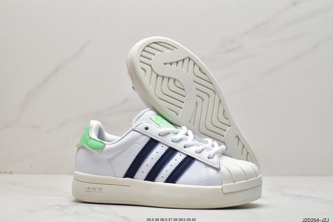 Adidas clover SAMBA OG men's and women's retro pure white sports casual shoes GW9587