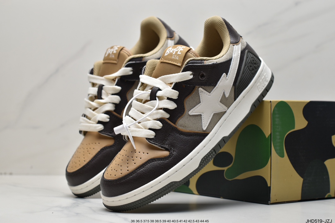 Harajuku trend brand A Bathing Ape BAPE Sk8 Sta Low SK8 series low-top casual sports skateboard shoes