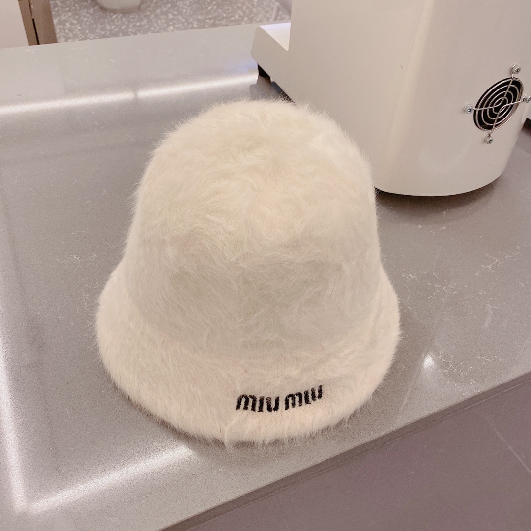 缪缪miumiu兔毛小礼帽