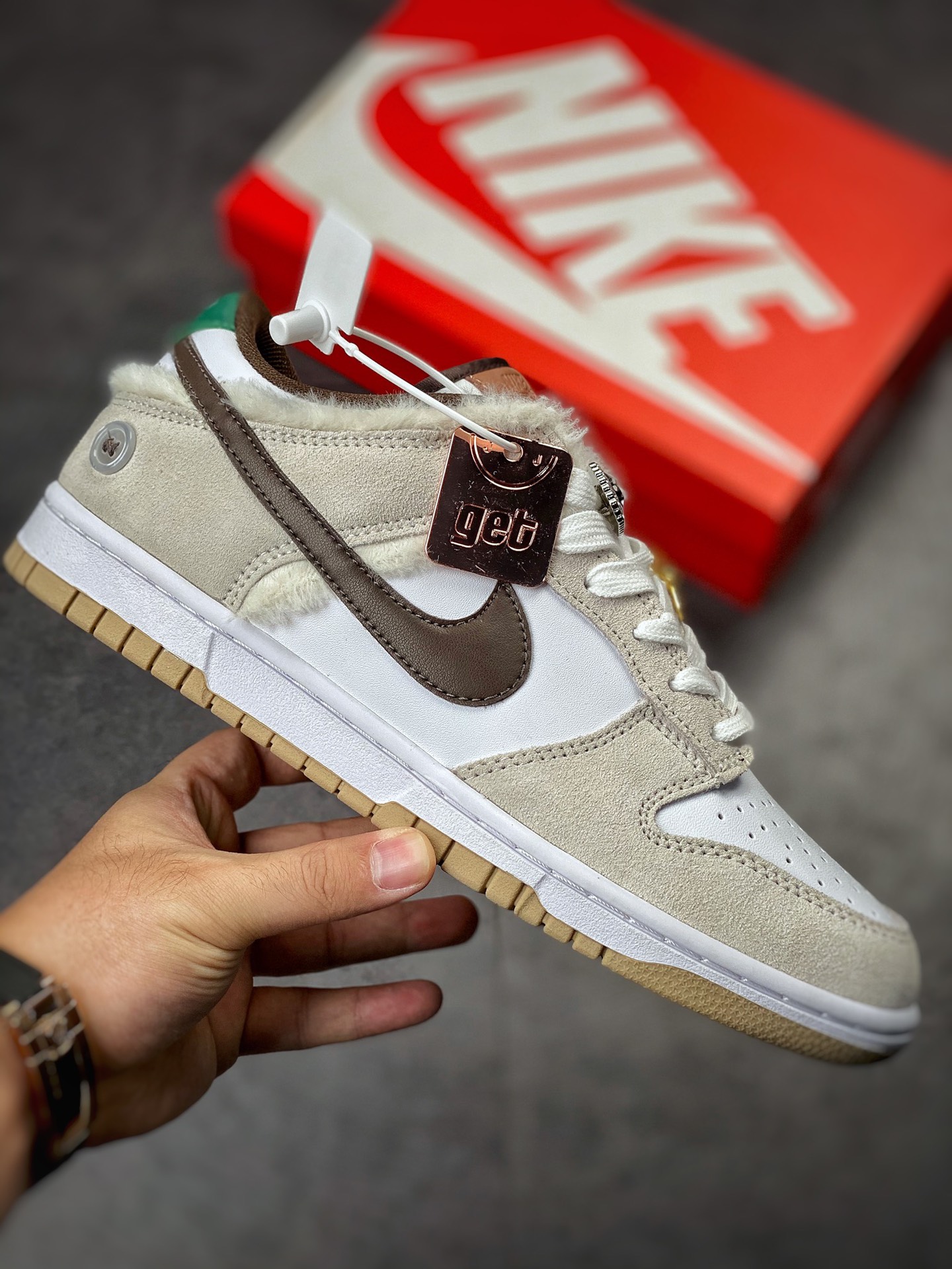 NIKE SB Dunk Low 白棕绿白绒 DD1503-118