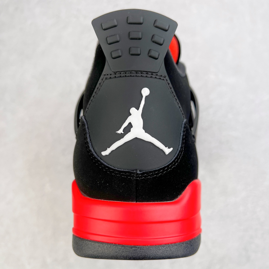 图片[8]-零售💰260 ＃KZ神版福利回馈‼Air Jordan AJ4 Retro \”Red Thunder\” 黑红雷电 CT8527-016 独家外贸特供尺码含 45.5 49.5 50.5 国内外口碑最好最推荐的产品 市场中端王者 亲自操刀耗时半年巨作 全套原纸板楦头开发 确保原汁原味 完美呈现四代版型 一比一鞋头弧度高度鞋身弧度 此版本只针对中端市场 皮料材质有所更替 其他数据细节工艺流程均保持一致 绝不口嗨 细节品控鞋型随意秒杀市面3XX 4XX 原厂TPU网格鞋带扣 正确内里网布 菱角分明不变形无多余毛边 柔软性质感一致于原鞋 市场唯一原厂鞋扣模具 背面可见隐藏注塑口 原厂织唛标 原厂飞人电绣工艺 尾指中部跳三针 独家绑鞋带手法 印刷中底布 四线拉帮 米色美纹纸贴合固定 进口港宝加持 后跟自然饱满 全鞋荧光划线卡点 追求极致完美 每一双都是工艺品 多重QC质检 超越公司货的品控标准 实实在在的免检产品 尺码：40 40.5 41 42 42.5 43 44 44.5 45 45.5 46 47.5 48.5 49.5 50.5 编码：by2936060-运动鞋