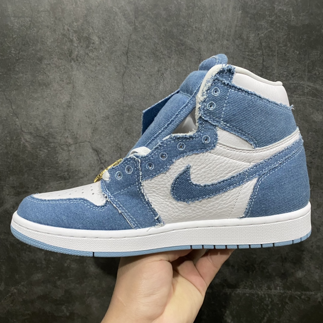 X Version Pure Original Air Jordan 1 Retro Denim ”Denim Blue Denim Gold Buckle” DM9036-104