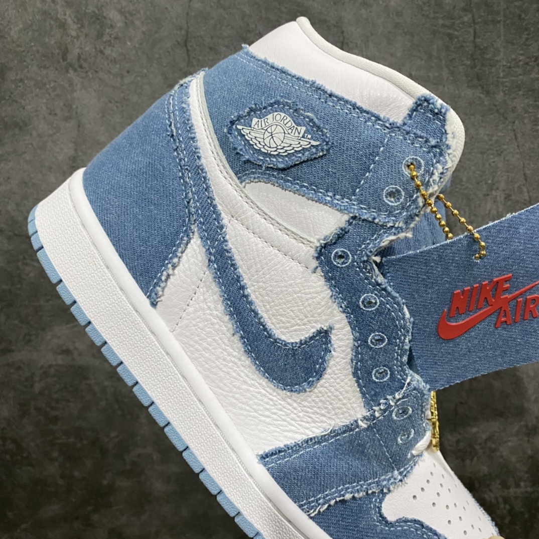 X Version Pure Original Air Jordan 1 Retro Denim ”Denim Blue Denim Gold Buckle” DM9036-104