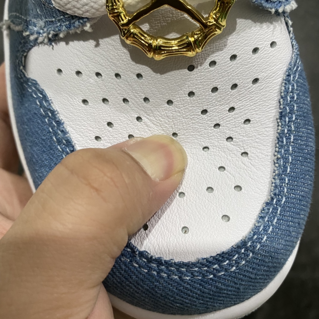 图片[3]-X版纯原 Air Jordan 1 Retro Denim \”牛仔蓝 丹宁 金扣\” DM9036-104 原厂底 原厂面组合成型 原厂裸鞋级别 工艺正品既视感 尺码：40 40.5 41 42 42.5 43 44 44.5 45 46 47.5-选品中心